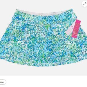 Lilly Pulitzer Luxletic Aila Skort Dandy Lions Hydra Blue sizes small&Medium NWT
